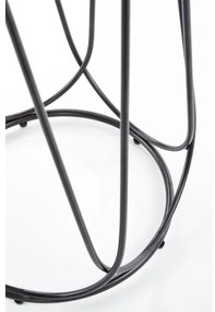 Tavolino NUBIRA 51x40 cm nero/noce