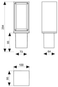 Sharp Da Parete Led 2X9W 3000°K 2X1160Lm