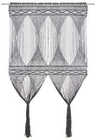 Tenda Macramè Antracite 140x240 Cm İn Cotone /