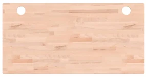 Piano scrivania 100x50x2,5 cm in legno massello di faggio