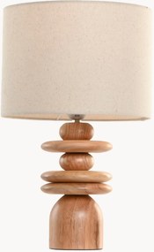 Lampada da tavolo in legno di albero della gomma Hevea