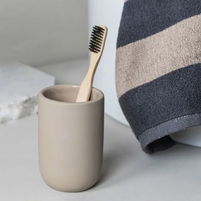 Tazza in ceramica color crema per spazzolini da denti Lotus - Mette Ditmer Denmark