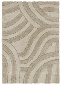 Tappeto beige in fibra riciclata tessuta a mano 120x170 cm Velvet - Flair Rugs