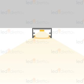 Profilo Mini 1m e 2m  Alluminio Nero stretto, solo 14mm per striscia LED Selezionare la lunghezza 2 Metri