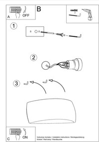 Applique PONTIUS 1xG9/40W/230V grigio
