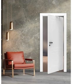 Porta interna rototraslante Clew in legno colore bianco, L 70 x H 210 cm, apertura reversibile