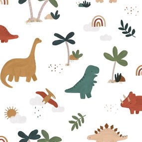 Carta da parati per bambini 10 m x 50 cm Cool Dinosaurs - Lilipinso