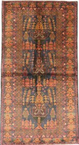 Beluch Tappeto orientale 200 x 110 Nero (Afghanistan) Annodato A Mano