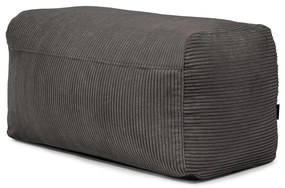 Puof a sacco grigio scuro con rivestimento in velluto a coste Plus 100 Lounge – SLOWDOWN