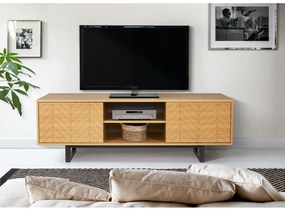 Tavolo TV in rovere Camden Herringbone - Woodman