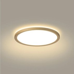 Brilagi - Lampada da bagno ULTRA SLIM a LED 12W/230V Ø 22,5 cm dorata IP54