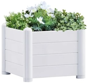 Letto Rialzato da Giardino in PP Bianco 43x43x35 cm