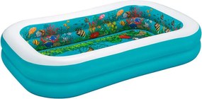 Bestway Piscina Gonfiabile 2 Camere Fondo 3D Marina con Accessori 262x175x51 cm +3 Anni Giardino 54177