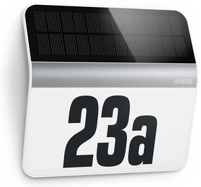 STEINEL 007140 - Numero civico solare LED XSolar LH-N LED/0,03W acciaio inossidabile IP44