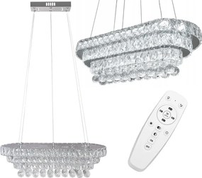 Lampada Da Soffitto Cristallo LED 102W telecomando APP417-CP
