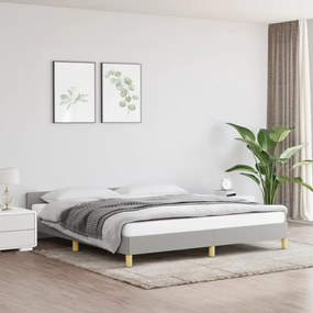 Giroletto Senza Materasso Grigio Chiaro 160x200 Cm Tessuto /