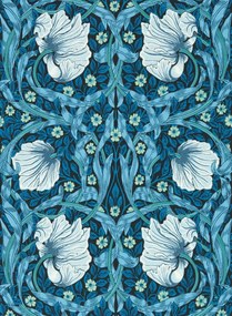 Morris & Co Carta da parati Pimpernel - Midnight/ Opal
