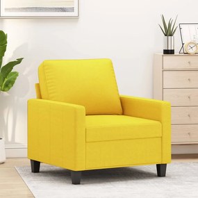 Poltrona Giallo Chiaro 60 Cm İn Tessuto /