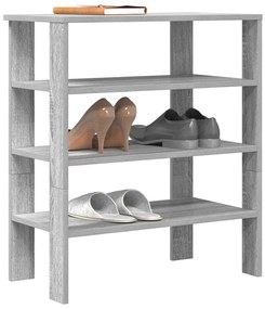 Scarpiera Grigio Sonoma 61x32x70 Cm İn Legno Multistrato /