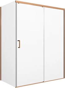 Porta doccia L 67-68 cm x H 200 cm per nicchia in vetro trasparente SP. 6 mm, profilo dorato, serie Jazz