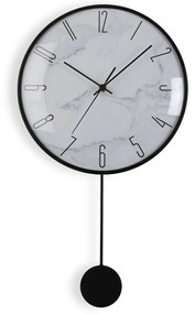 Orologio da Parete Versa Pendolo Metallo Cristallo Legno MDF 4,5 x 56 x 29 cm