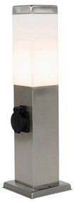 Lampada da esterno moderna 45 cm in acciaio con presa IP44 - Malios