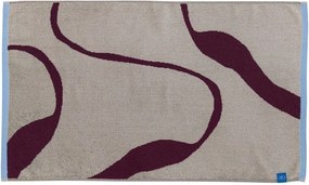 Tappetino per il bagno burgundy/greige in cotone organico per la doccia 50x80 cm Nova Arte – Mette Ditmer Denmark