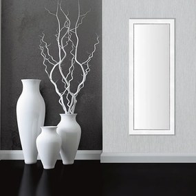 Specchio Madeline rettangolare in legno bianco 53.4 x 155 cm