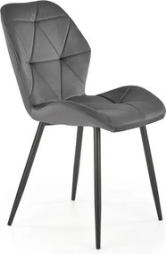 Sedia K453 grigio velluto
