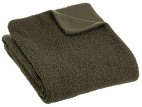Coperta verde in sherpa 130x160 cm Sherpa Bouclé – Casa Selección