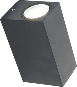 Lampada da parete intelligente grigio scuro IP44 incl. 2 WiFi GU10 - Baleno