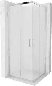 Mexen Rio cabina doccia quadrata 80 x 80 cm, brina, cromo - 860-080-080-01-30