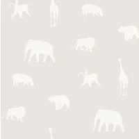 Carta da parati Animali Precious grigio, 53 cm x 10.05 m