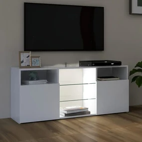 Mobile porta tv con luci led bianco 120x30x50 cm