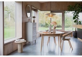 Tavolo da pranzo rotondo con piano effetto rovere allungabile con estensione ø 120 cm Twist – Zuiver