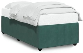 Giroletto Senza Materasso Verde Scuro 80x200 Cm İn Velluto /