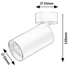 Rabalux 73081 - Faretto YORLI 1xGU10/7W/230V nero