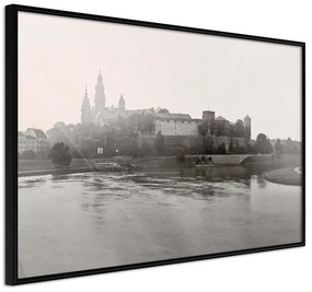 Poster  Postcard from Cracow: Wawel I  Cornice Quadri Cornice nera, Larghezza x Altezza Home decor 90x60