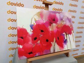 Quadro su tela – Splendidi papaveri disegnati