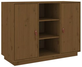 Credenza miele 100x40x75 cm in legno massello di pino