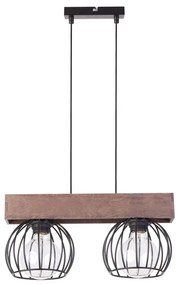 Lampadario su filo MILAN 2xE27/60W/230V legno