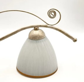 Lampadario a sospensione con catena RETRO 2xE27/60W/230V oro/patina