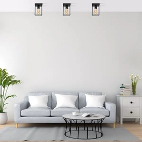 Plafoniera FINN 1xE27/15W/230V nero