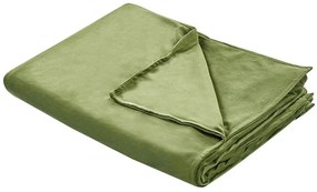 Copripiumino per coperta ponderata verde scuro 100 x 150 cm RHEA Beliani