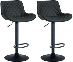 Set Da 2 Barhocker Minosa: Eleganza E Comfort İn 1! / Schwarz / Kunstleder