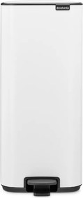 Cestino per la spazzatura bianco in acciaio con pedale 30 l Bo – Brabantia