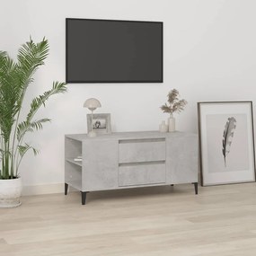 Mobile per tv grigio cemento 102x44,5x50 cm legno multistrato