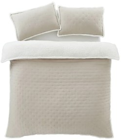 Biancheria da letto matrimoniale crema in lana d'agnello 200x200 cm Cosy Nori - Catherine Lansfield