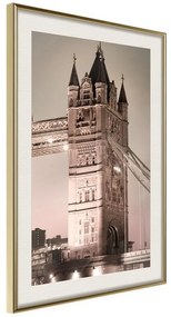 Poster  Symbol of London  Cornice Quadri Cornice d'oro con passe-partout, Larghezza x Altezza Home decor 40x60