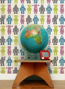 Ferm Living Carta da parati Robots - classic robots